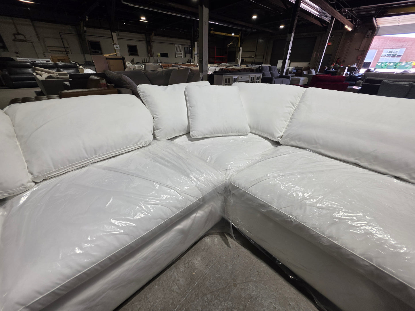 Modular 5-Pc. Fabric Sectional Sofa (White)