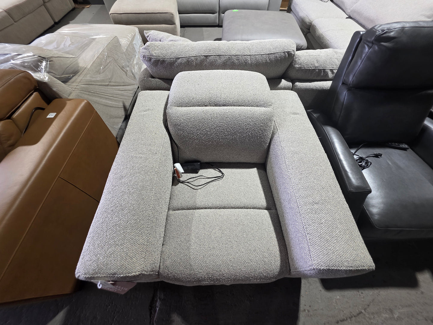 Nierling Fabric Power Motion Recliner with Power Headrest