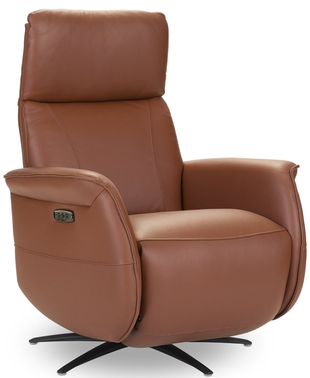 Lennix Leather TV Recliner with Massage (Warm Brown)