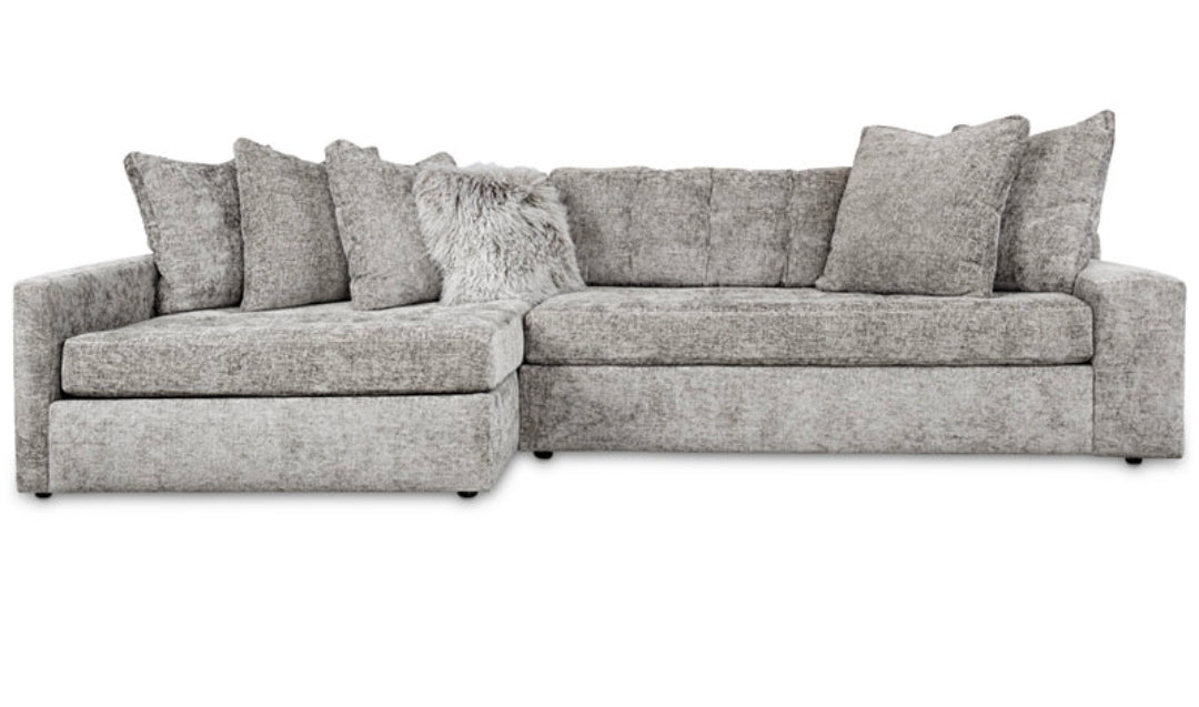 Pherie 131" 2-Pc. Fabric Sectional with Cuddler (Graphite)