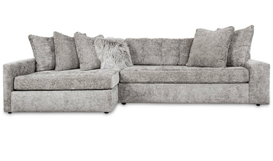 Pherie 131" 2-Pc. Fabric Sectional with Cuddler (Graphite)