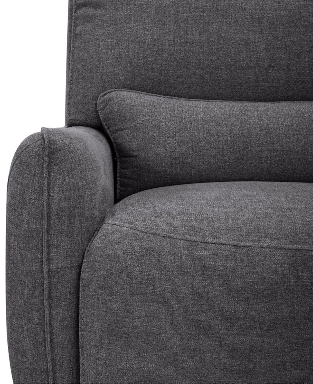 Olper 5-Pc. Fabric Zero Wall Sectional Sofa with Two Power Motion Pieces (Slate)