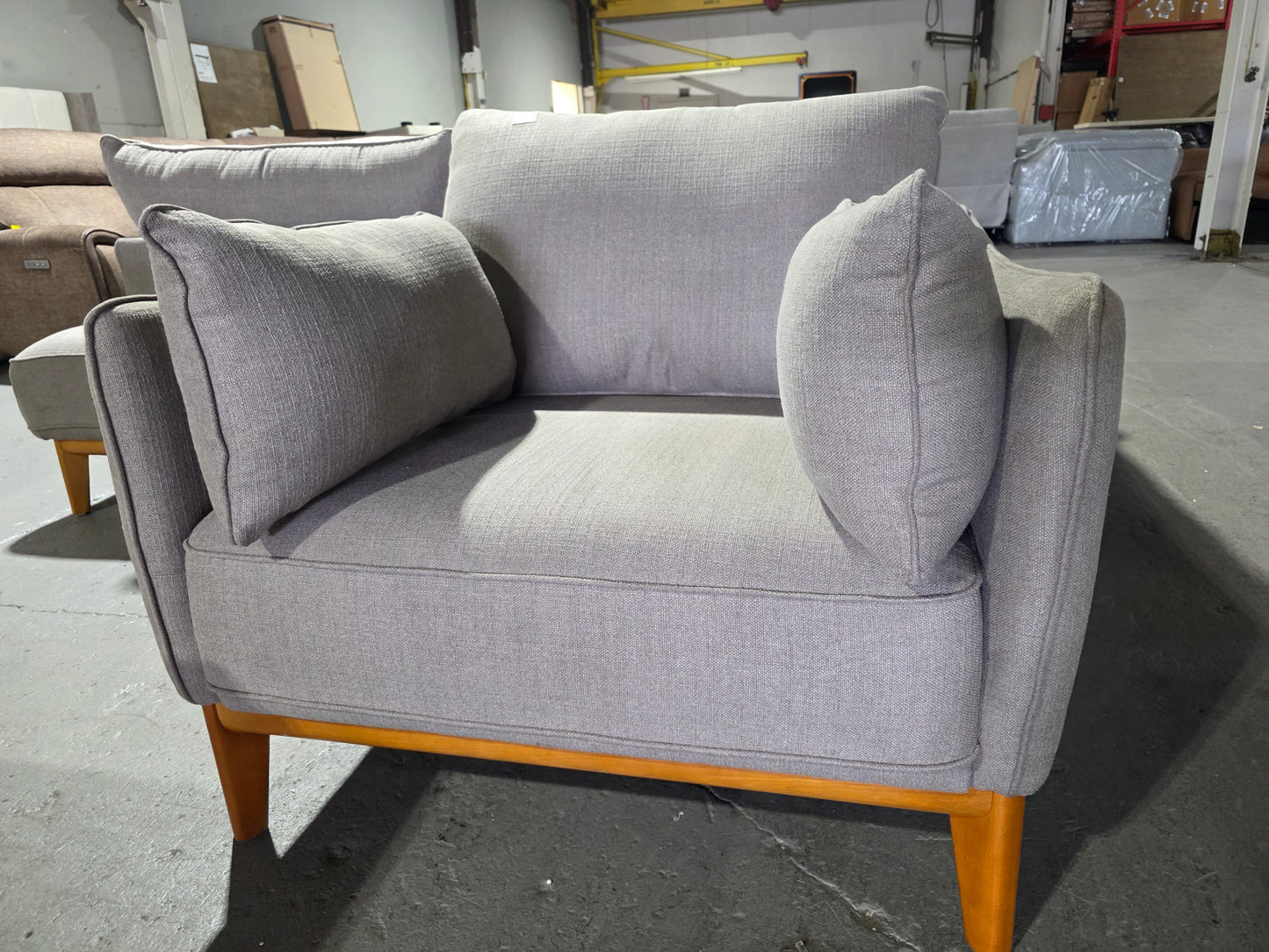 Jollene 39" Fabric Armchair (Slate Grey)