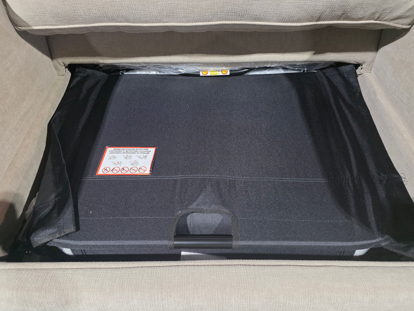 Radley 54" Fabric Chair Bed (Heavenly Chrome Beige)