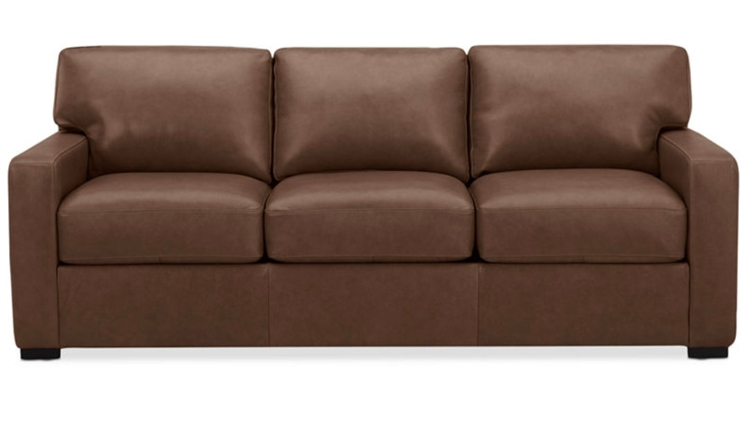 Radley 86" Leather Sofa (Chestnut)