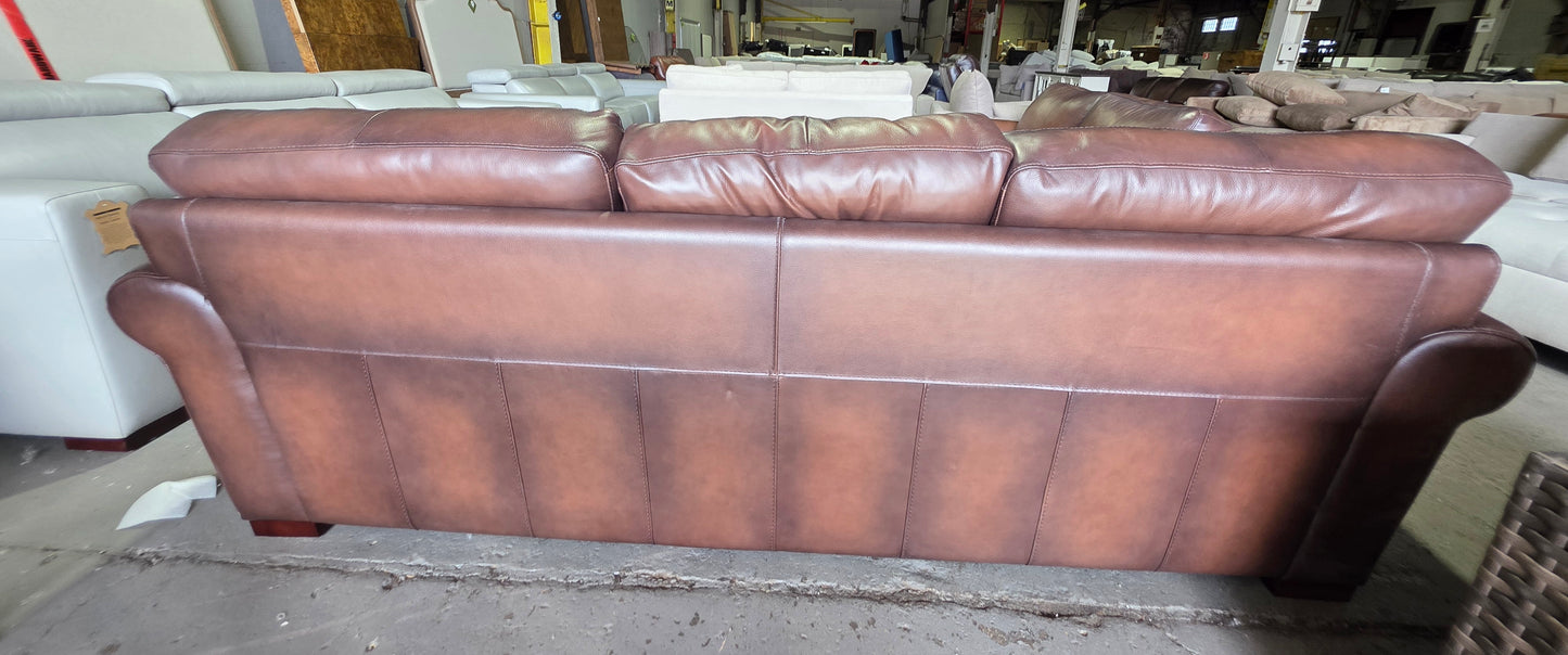 Brookfield 95" Top Grain Leather Sofa Couch
