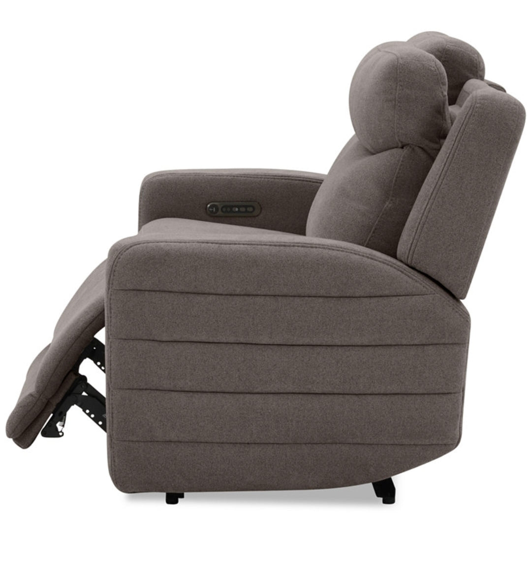 Kristyan 2-Pc. Fabric Sofa with 1 Power Motion Chairs (Pewter)