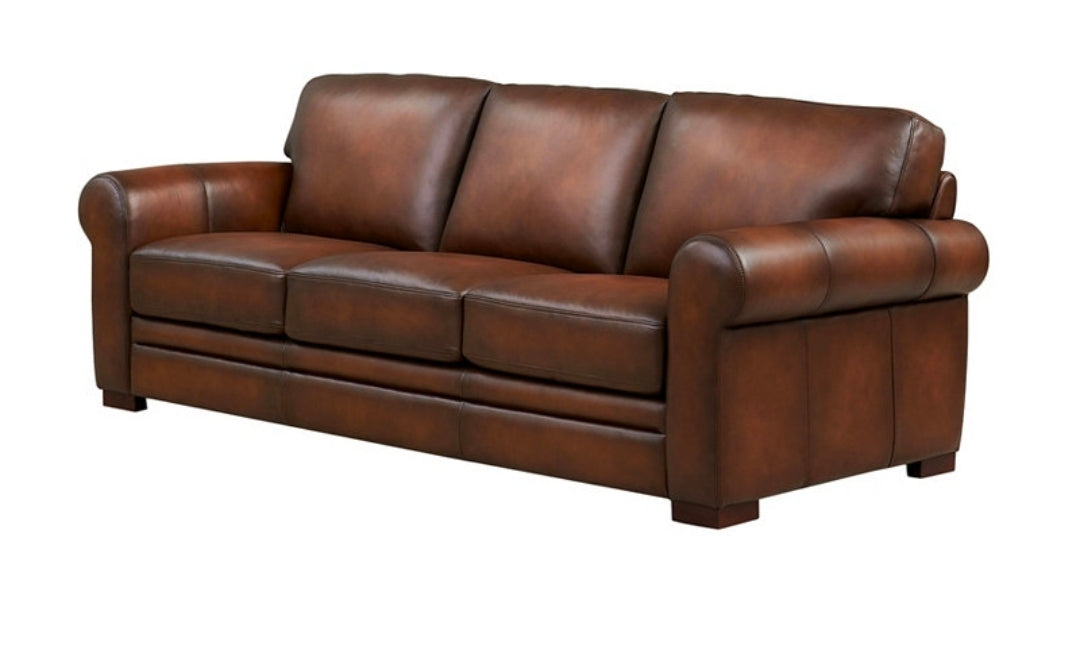 Brookfield 95" Top Grain Leather Sofa Couch