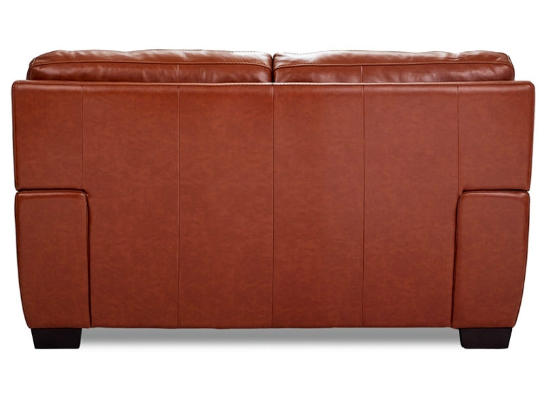 Cobbie 69" Leather Loveseat (Brandy)