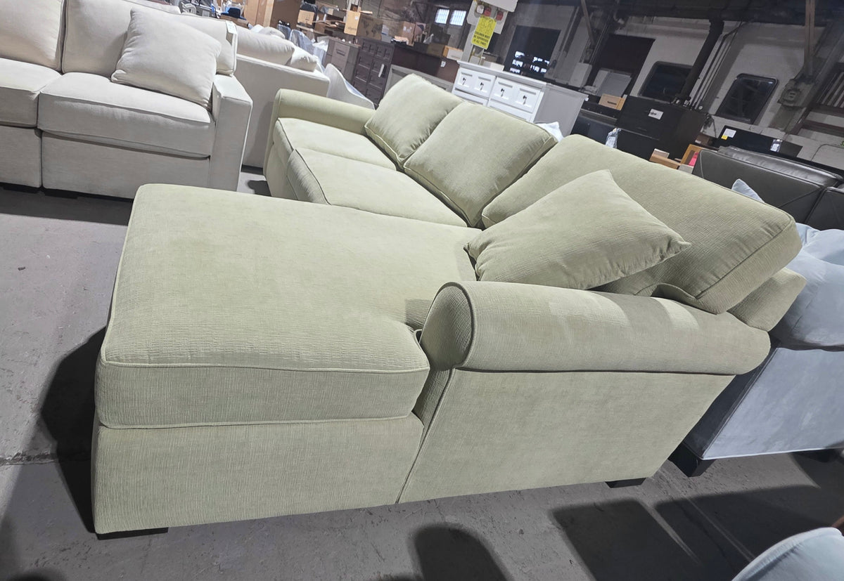 Radley Rollarm 2-Pc. Sectional with Chaise (Light Green)