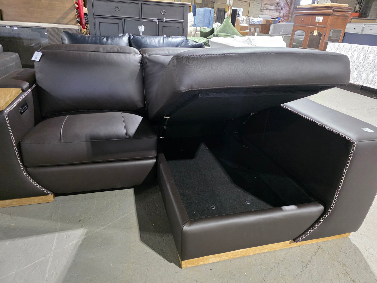 Legacy 2-Pc. Leather Sofa w/Storage Chaise