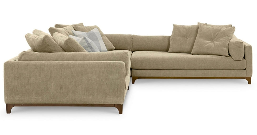 Brendalyn 3-Pc. Modular Fabric Sectional Chaise & Sofa Set (Oat)