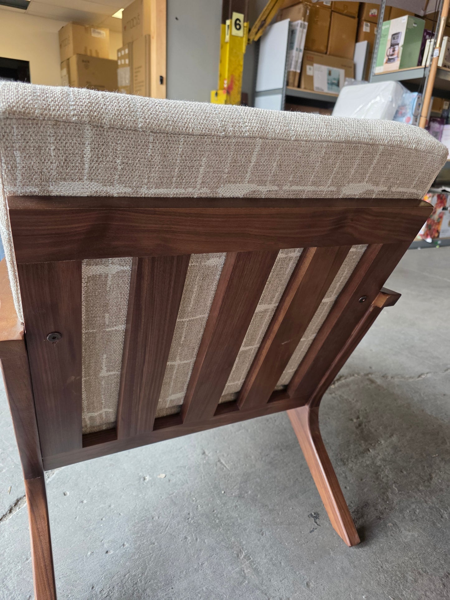 Swaxon Fabric Wood Chair