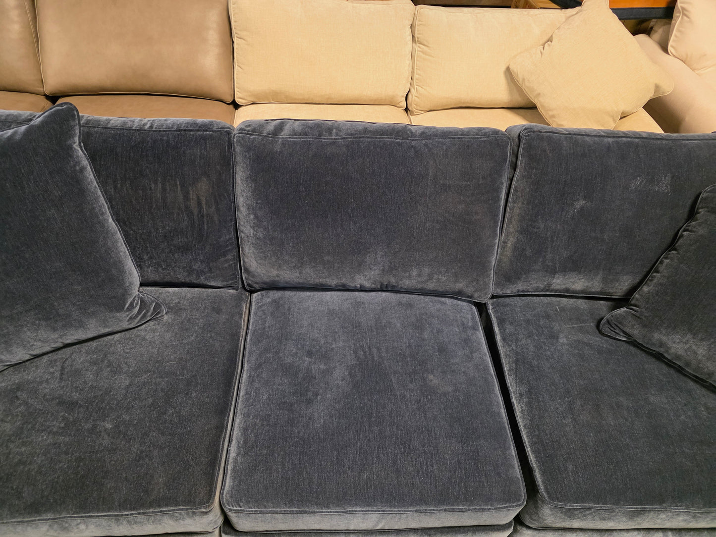 Radley 3-Pc. Fabric Sectional Sofa (Midnight Blue)