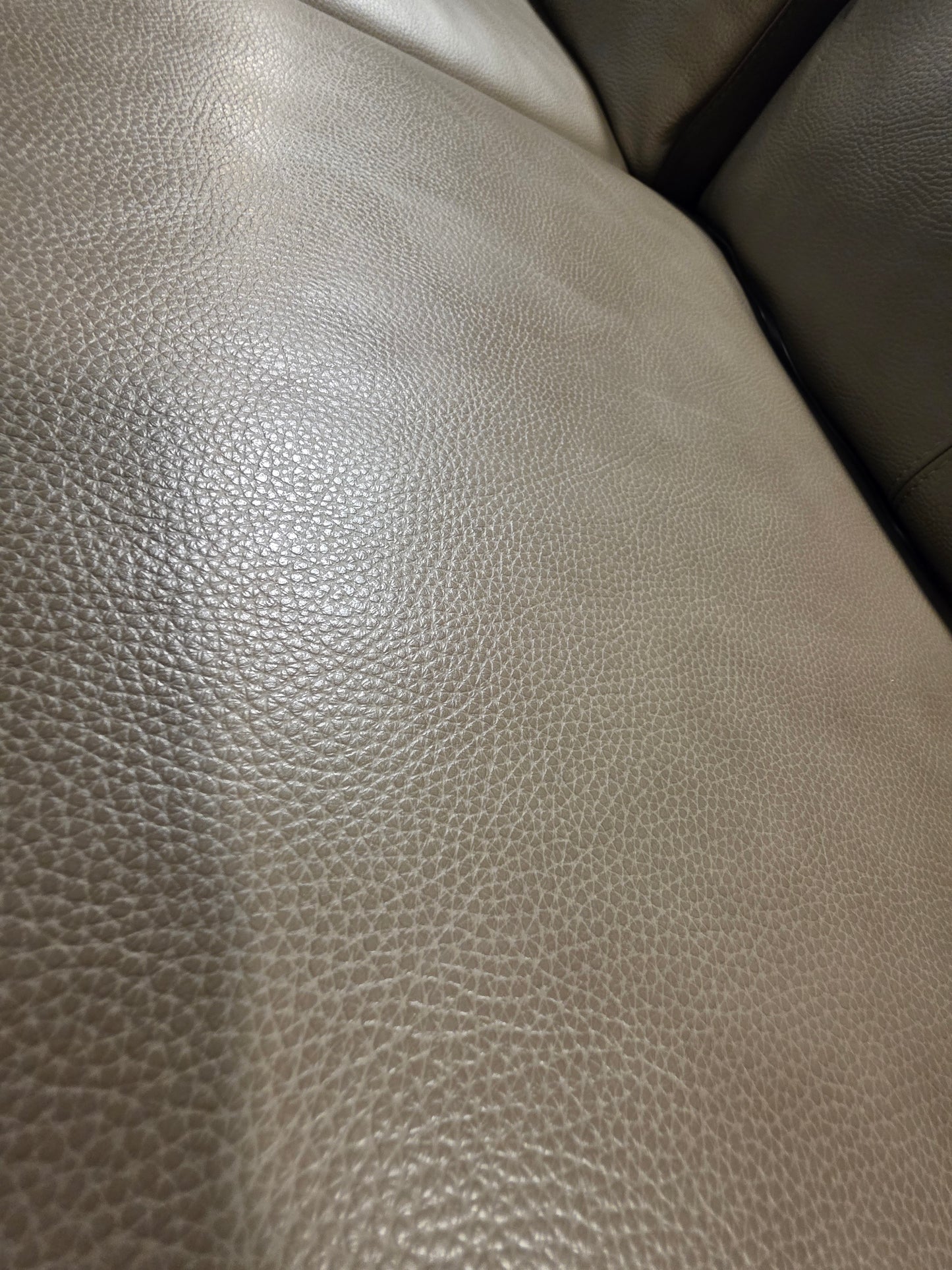 5-Pc. Leather Sectional with 3 Power Recliners (Taupe)