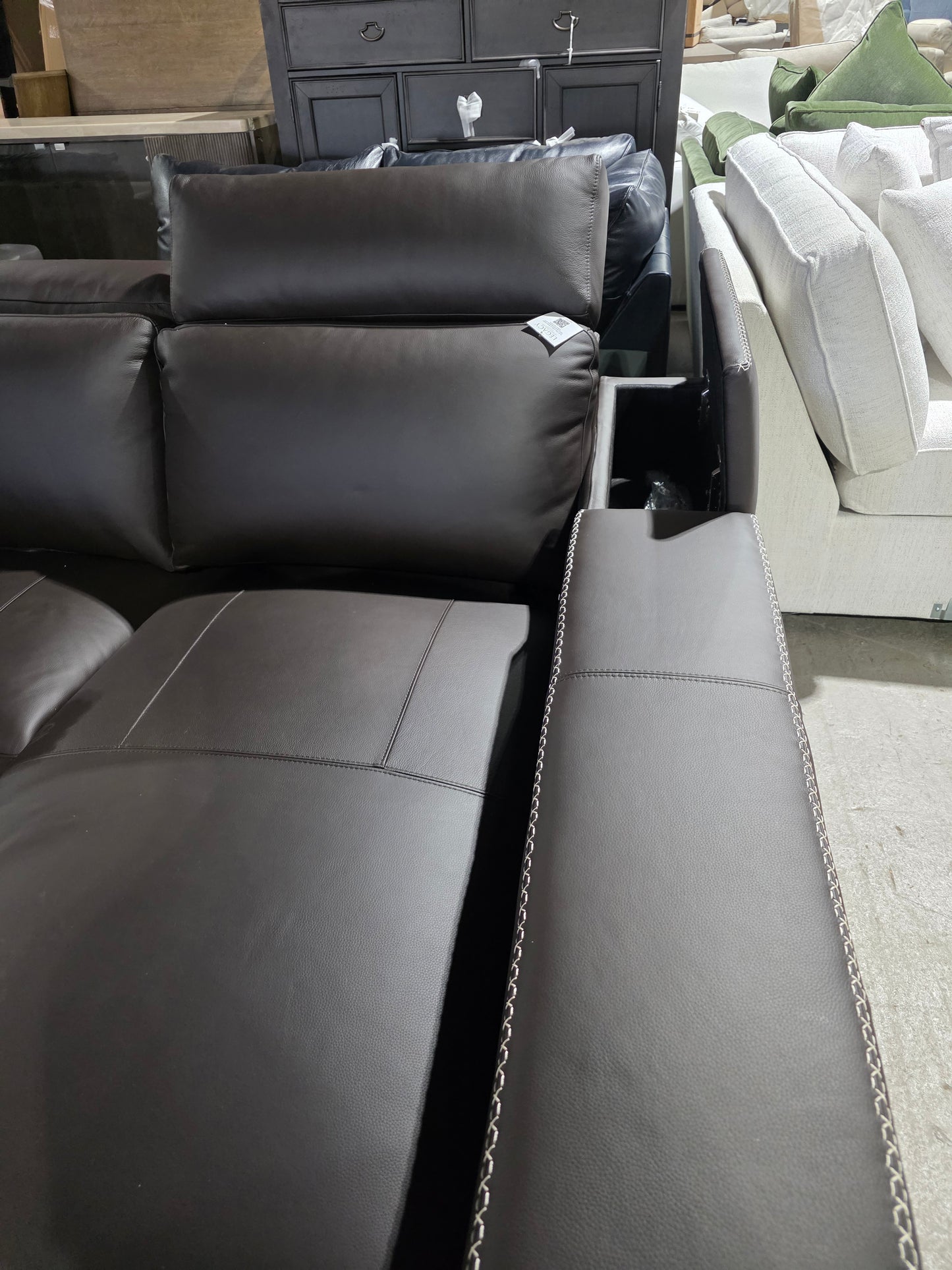 Legacy 2-Pc. Leather Sofa w/Storage Chaise