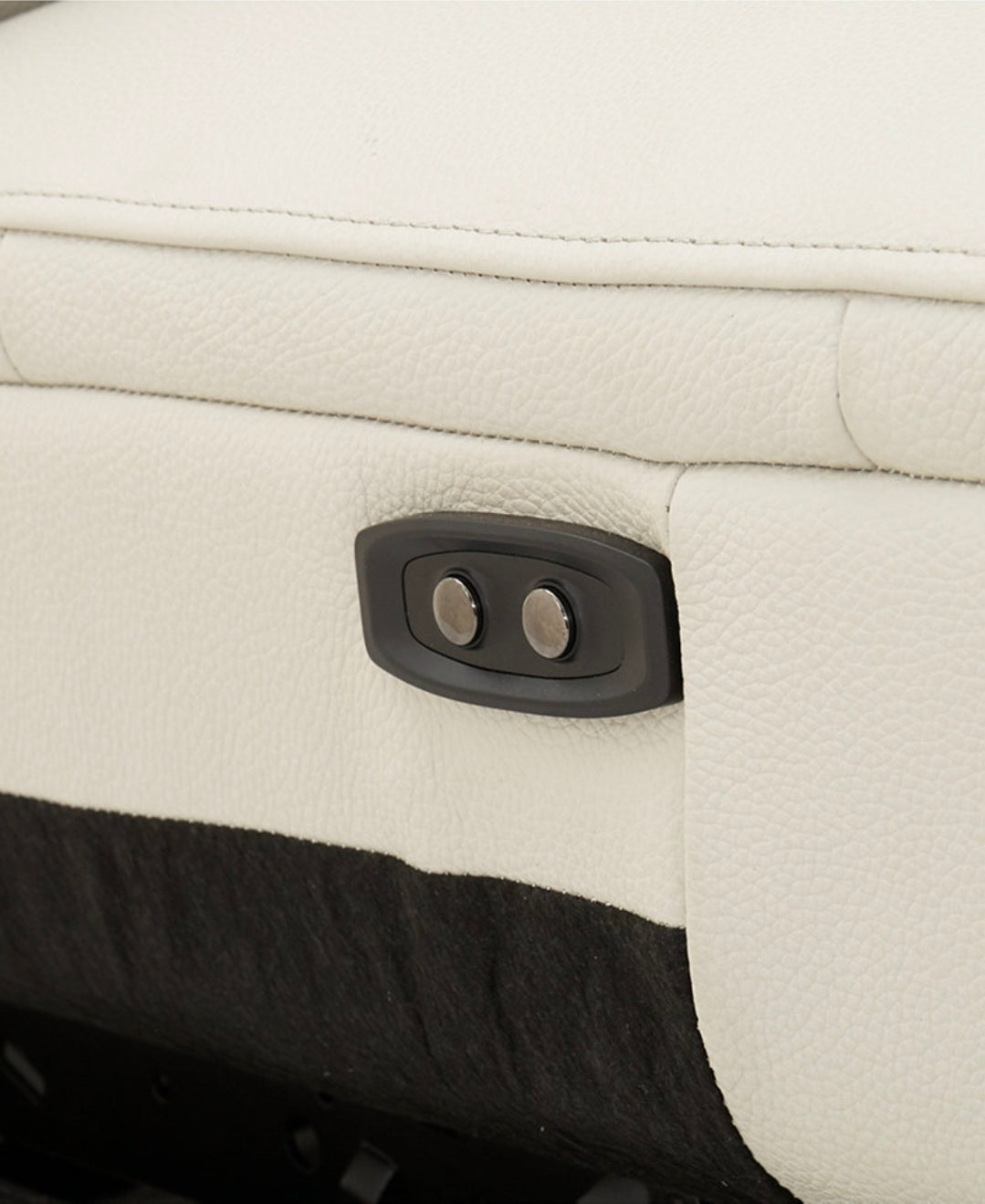 Nevio 6-pc Leather "L" Shaped Sectional Sofa with 3 Power Recliners and Articulating Headrests (Argento Stone)