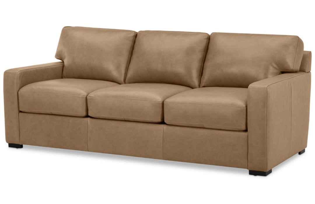 Radley 86" Leather Sofa (Light Natural)