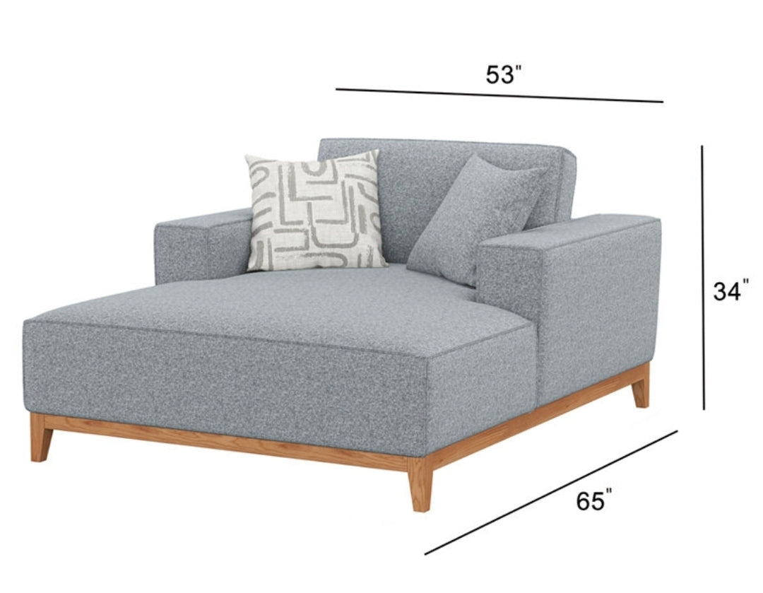 Rosecrans 53" Fabric Chaise (Grey)