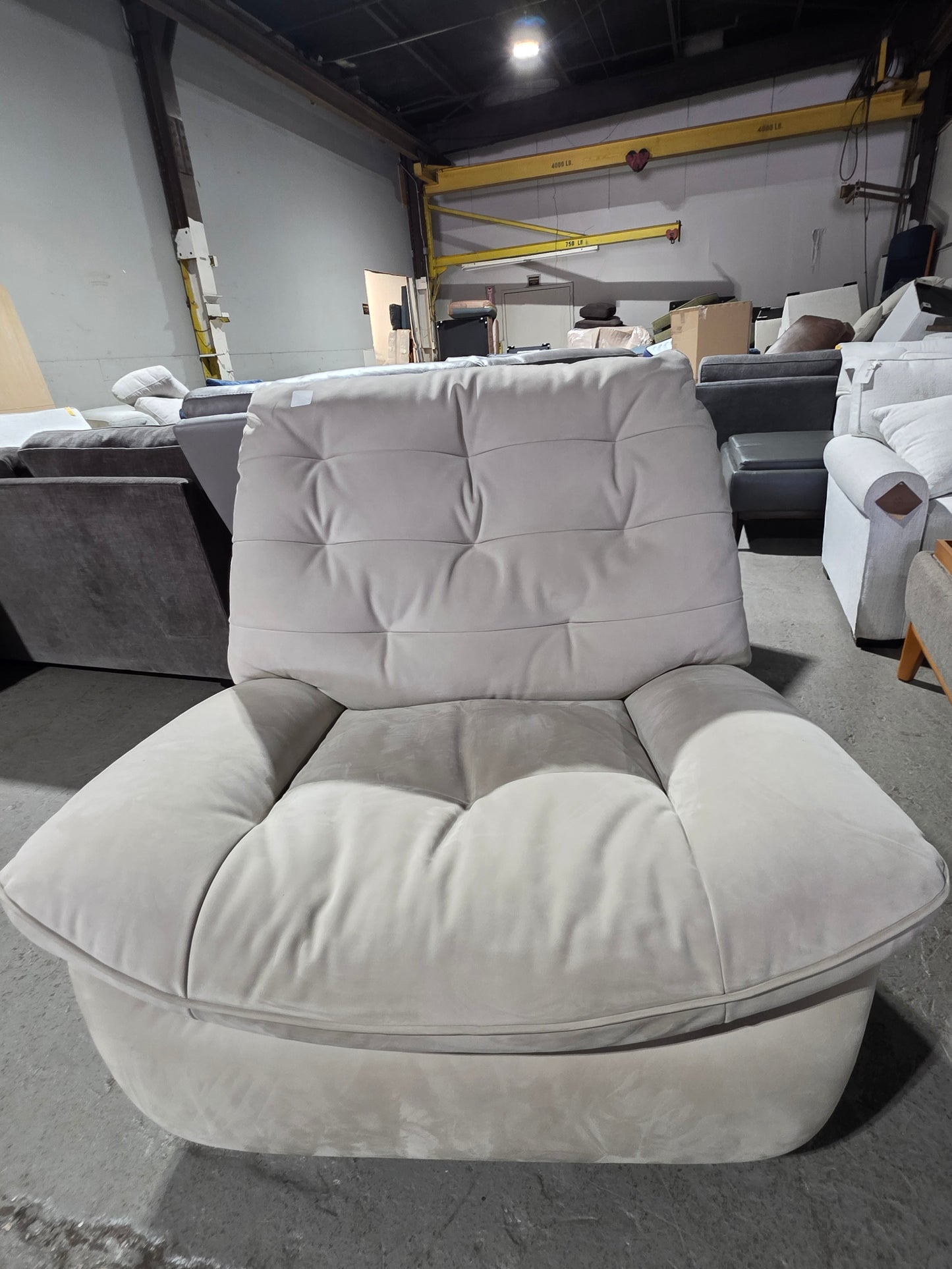 Bovell Fabric Power Swivel Glide Recliner (Light Khaki)