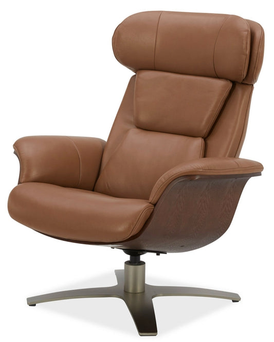 Janer Leather Swivel Chair (Butternut)