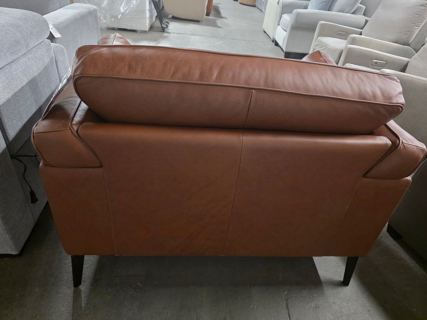 Keery 49" Leather Chair (Caramel)