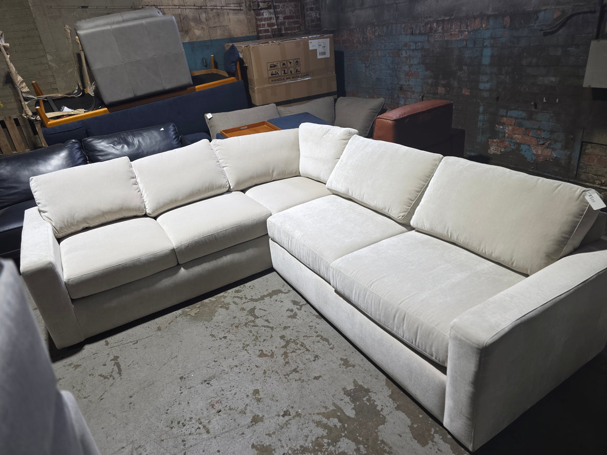 Off White 2-Pc. Fabric Sectional
