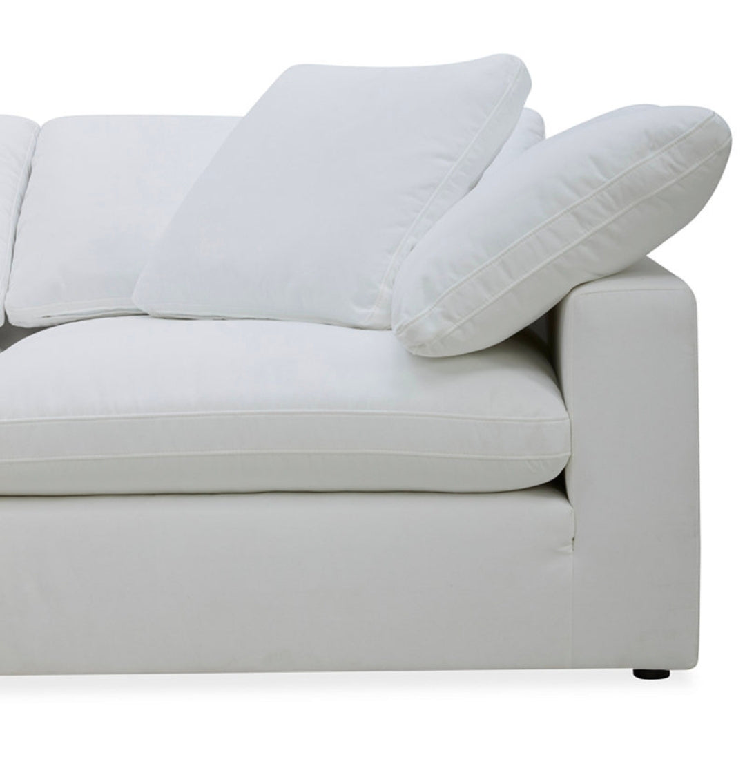 Fog 6-Pc. Fabric L-Sectional Sofa Set (White)