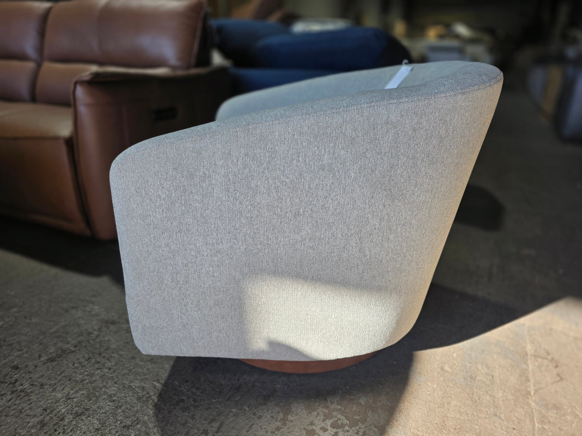 Solvie Fabric Swivel Chair (Dove)