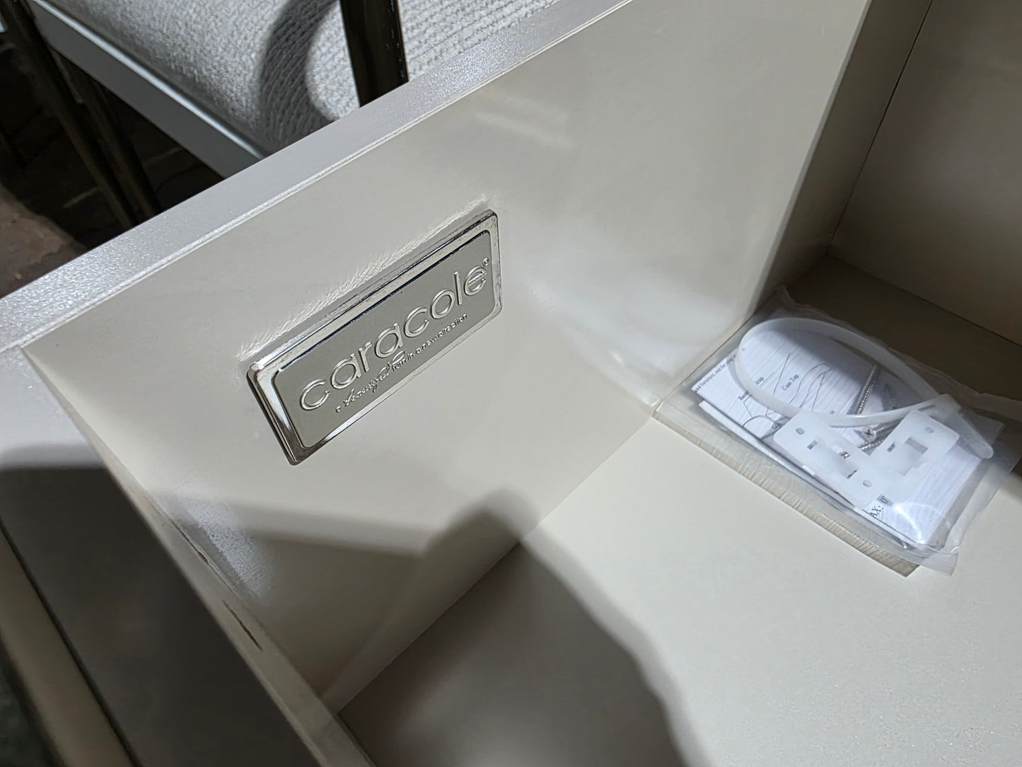 Caracole Classic Hang Up 2-Drawers White Hardwood Nightstand
