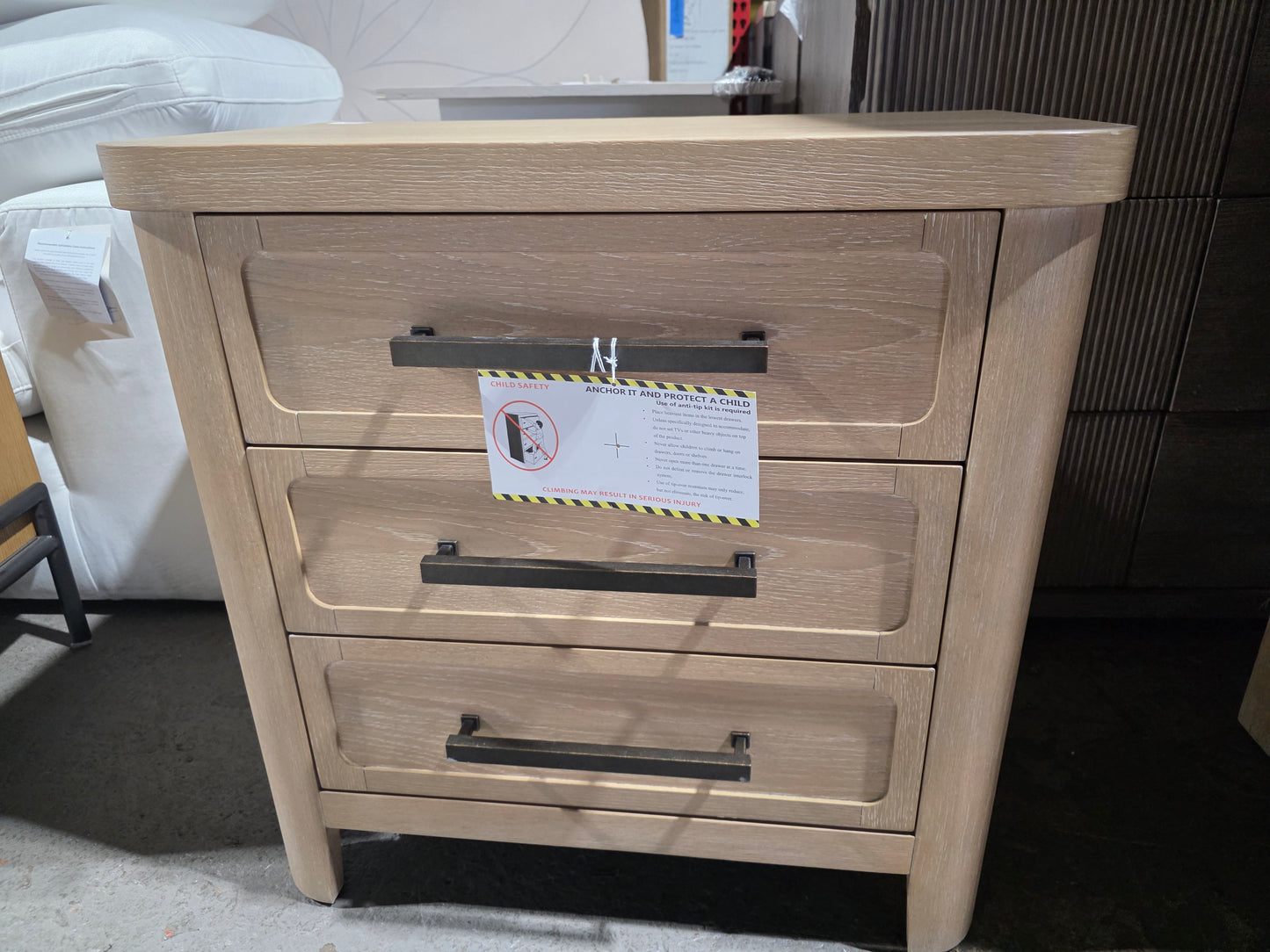 Marcel 28" Wood 3-Drawer Nightstand
