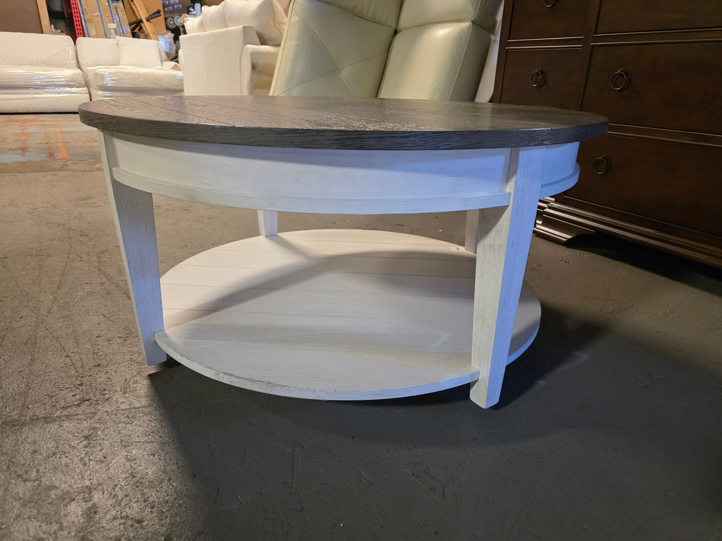 Dawnwood 38" Wood Round Cocktail Table