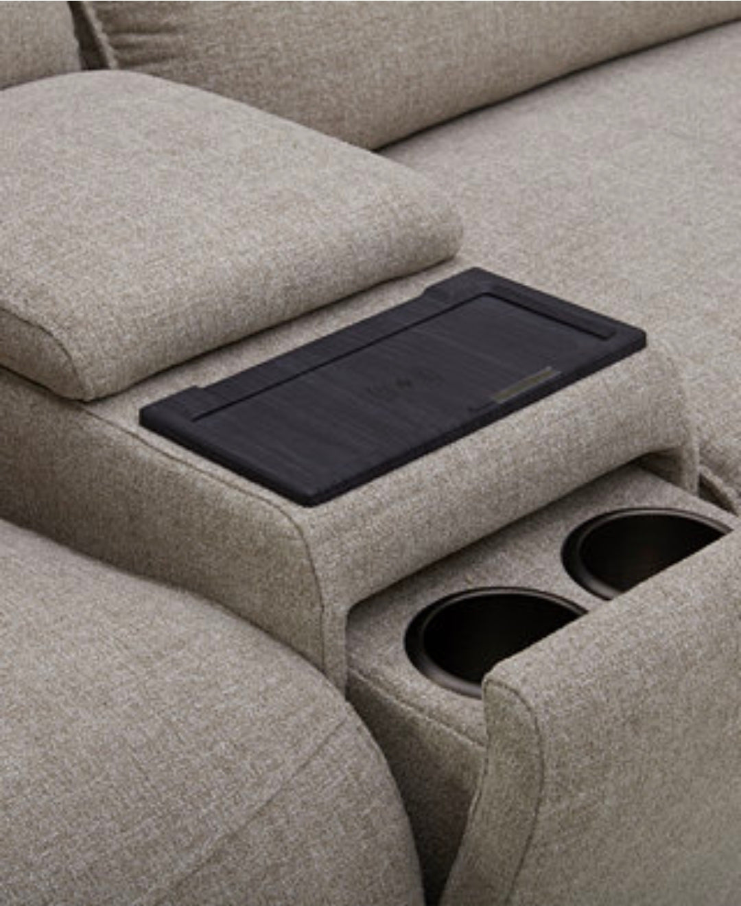 Olper 2-Pc. Fabric Zero Wall Sectional Power Motion Sofa w/ console
