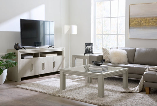 Cascade 42" Glass Square Cocktail Table