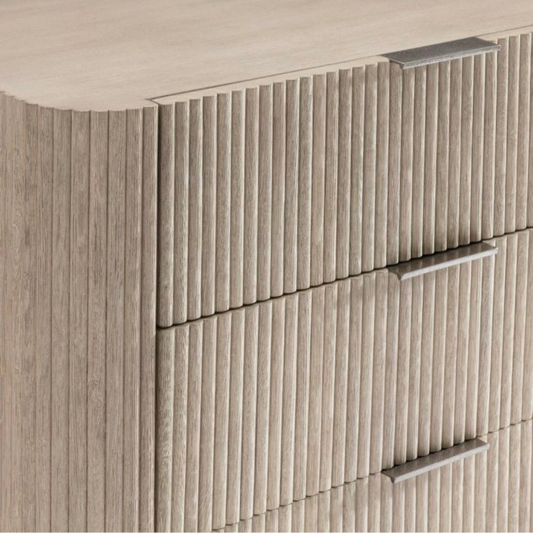 Lucerne Alba and Graphite 6 Drawer Dresser