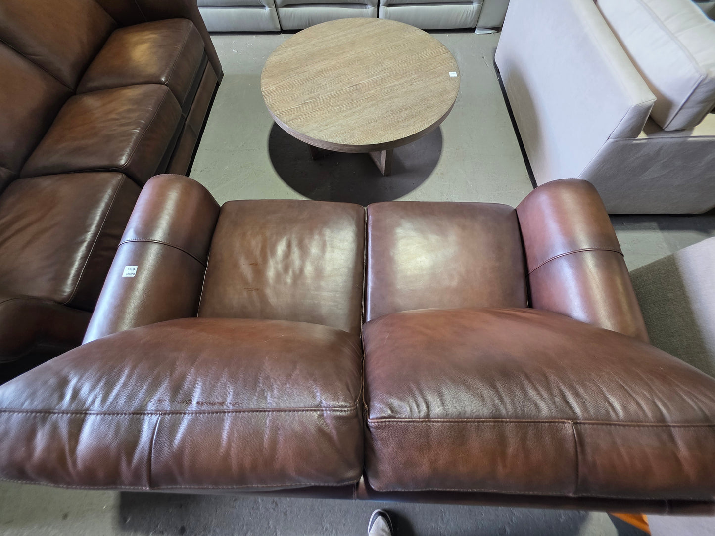 Brookfield 70" Top Grain Leather Loveseat