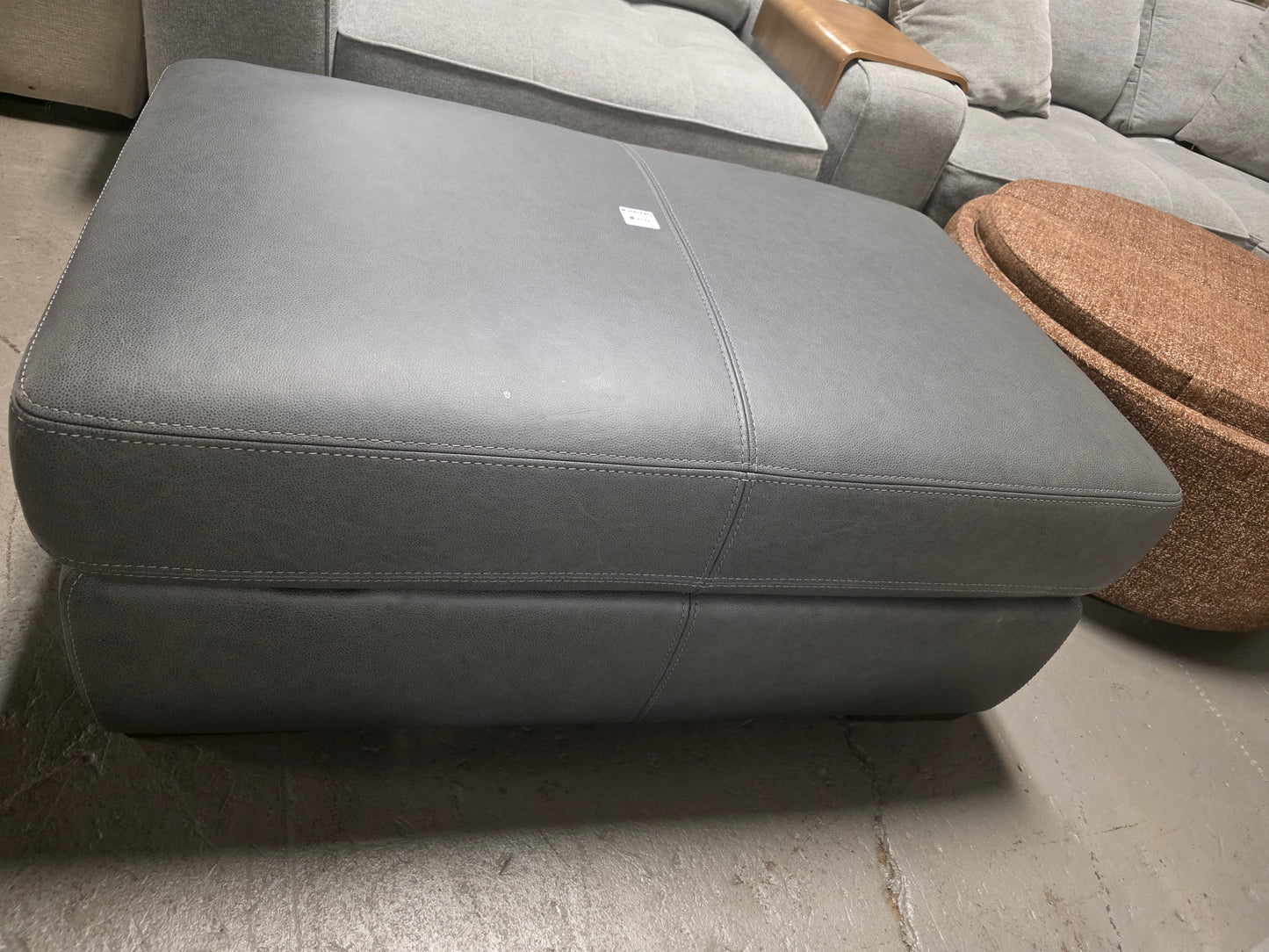Tonie 43" Leather Storage Ottoman