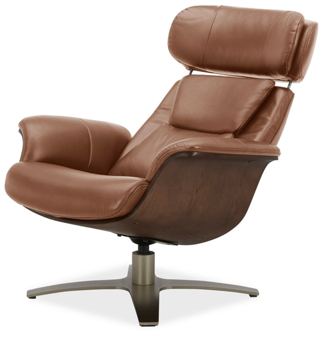 Janer Leather Swivel Chair (Butternut)