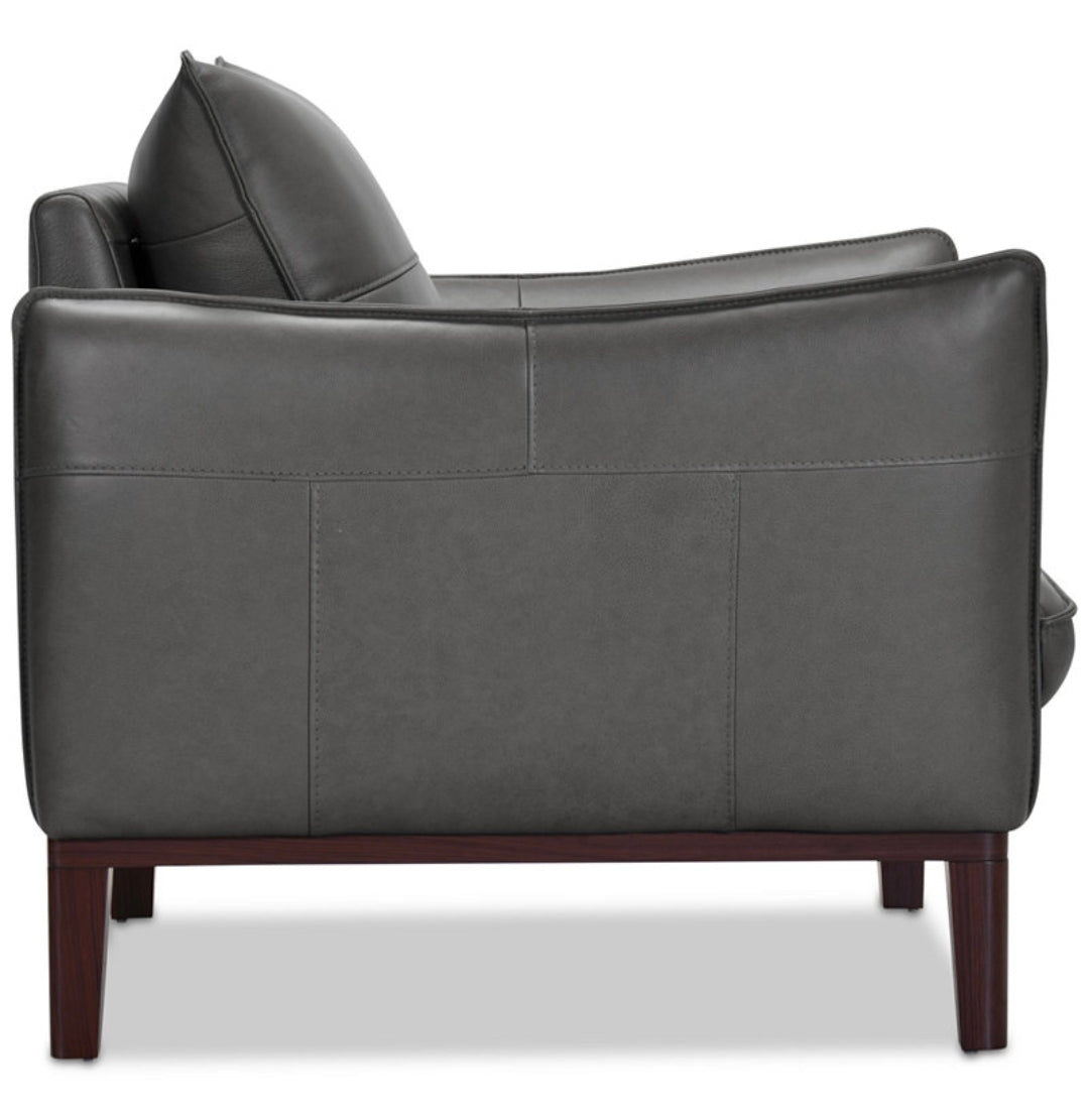 Kettner 34" Leather Chair (Charcoal)