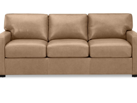 Radley 86" Leather Sofa (Light Natural)