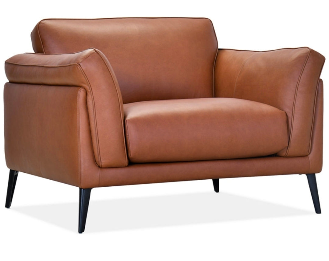 Keery 49" Leather Chair (Caramel)