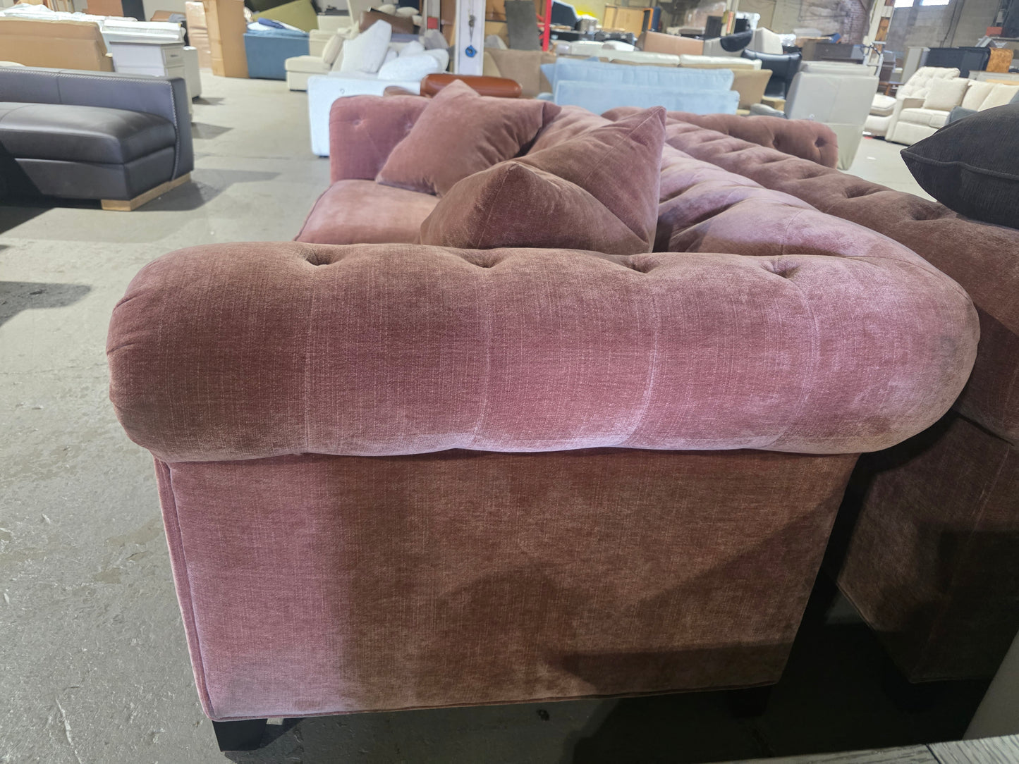 Kallison Fabric Sofa (Dusty Pink)