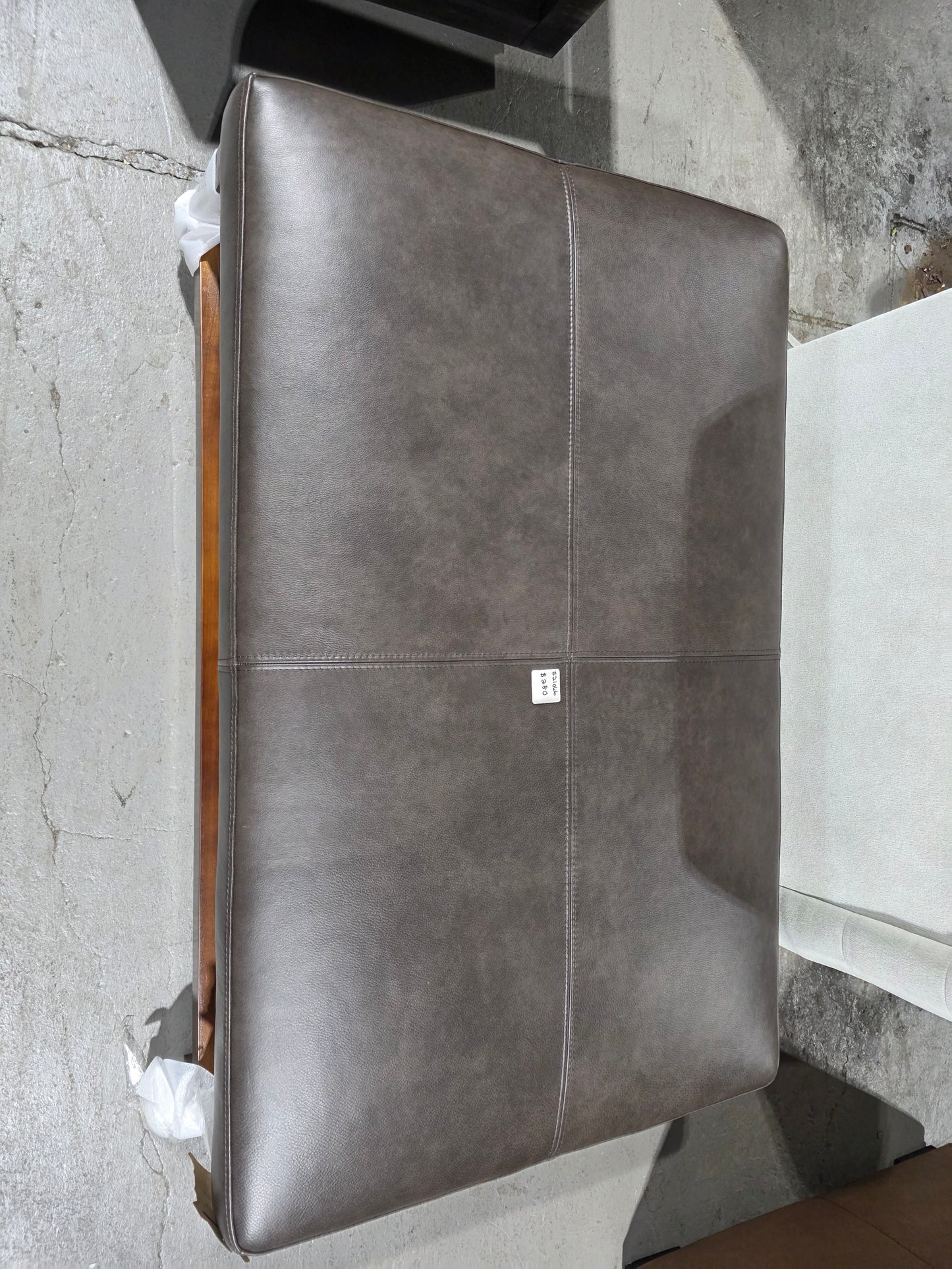 Jacey 17" Leather Rectangle Ottoman