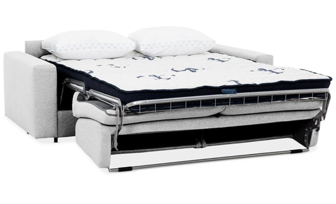 Giotto Full Fabric Sleeper Sofa (Silver)