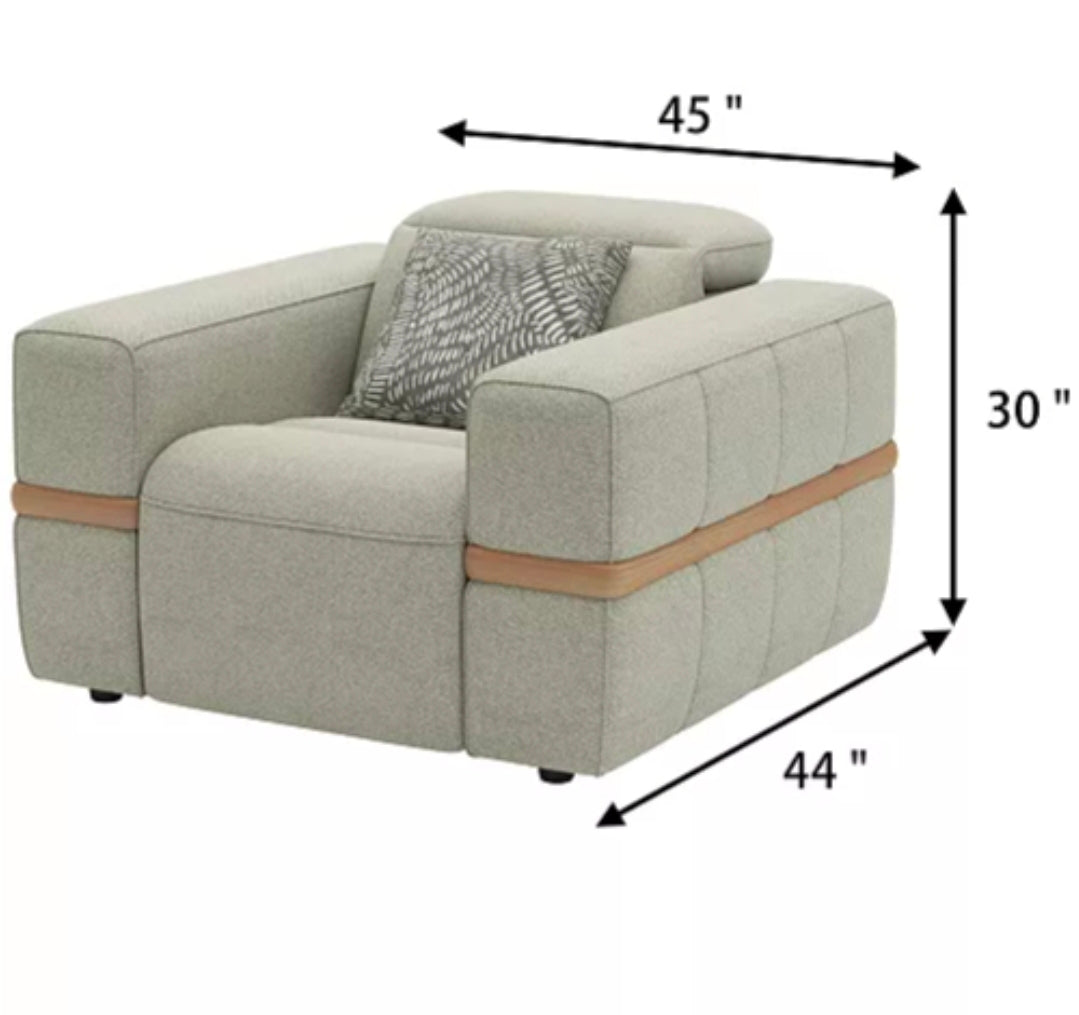 Nierling Fabric Power Motion Recliner with Power Headrest