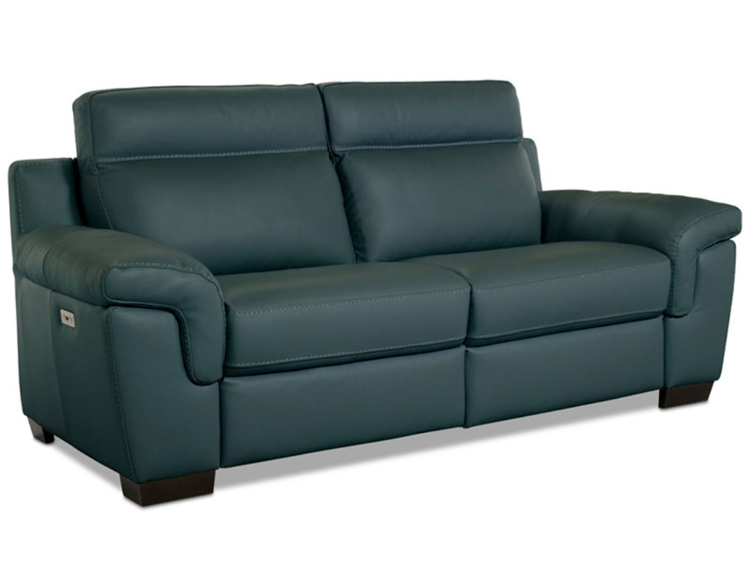 Julius II 2-Pc. Leather Sofa with 2 Power Recliners (Navy)