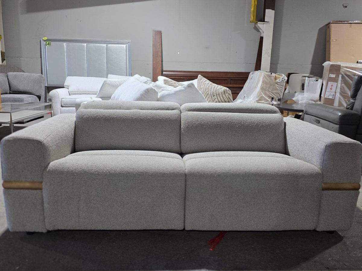 Nierling Fabric Power Motion Sofa with Power Headrest (Granite)