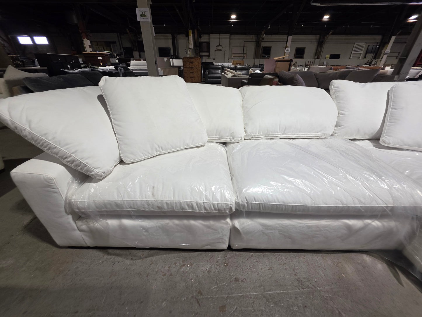 Modular 5-Pc. Fabric Sectional Sofa (White)
