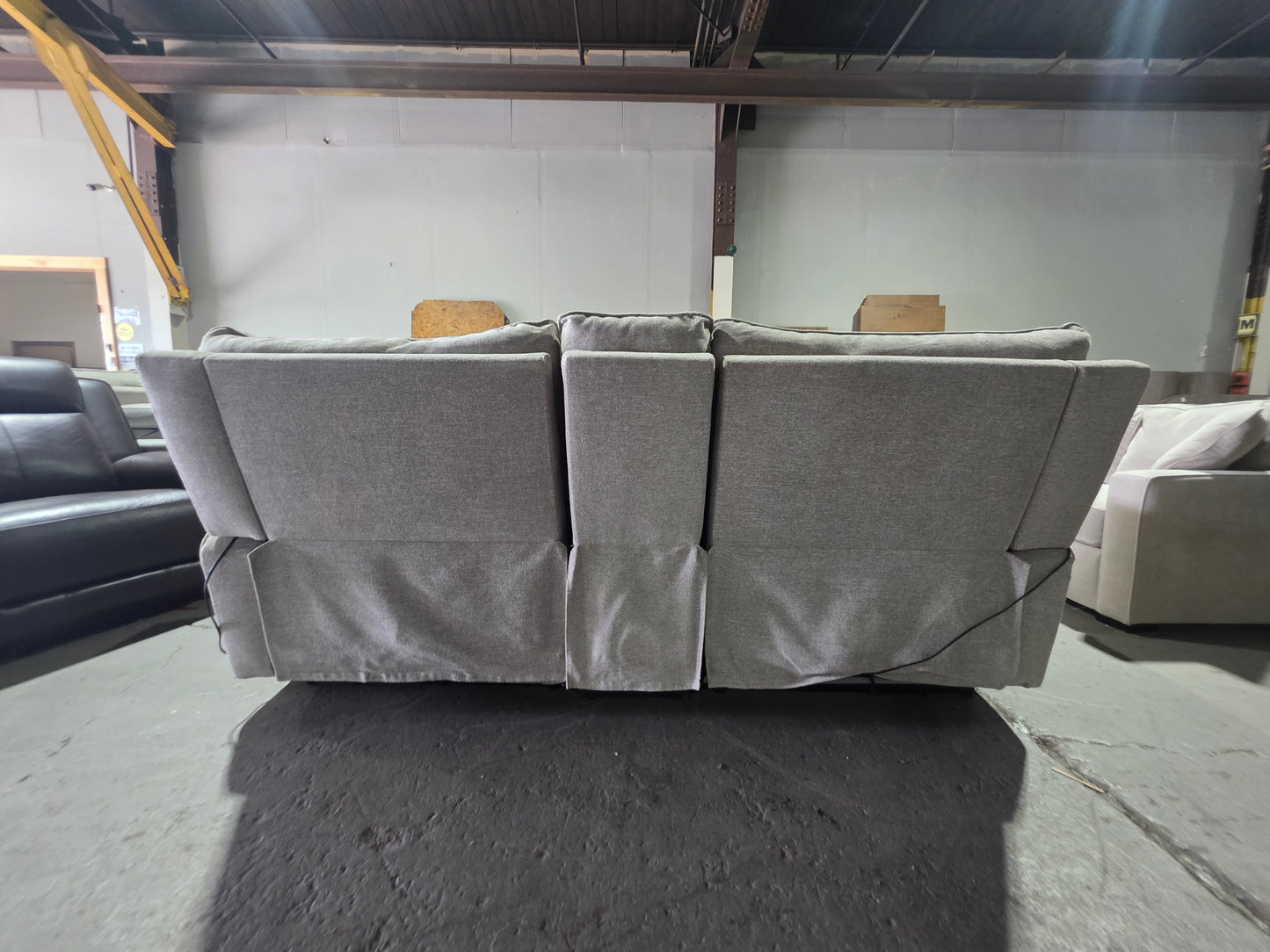 Olper 2-Pc. Fabric Zero Wall Sectional Power Motion Sofa w/ console