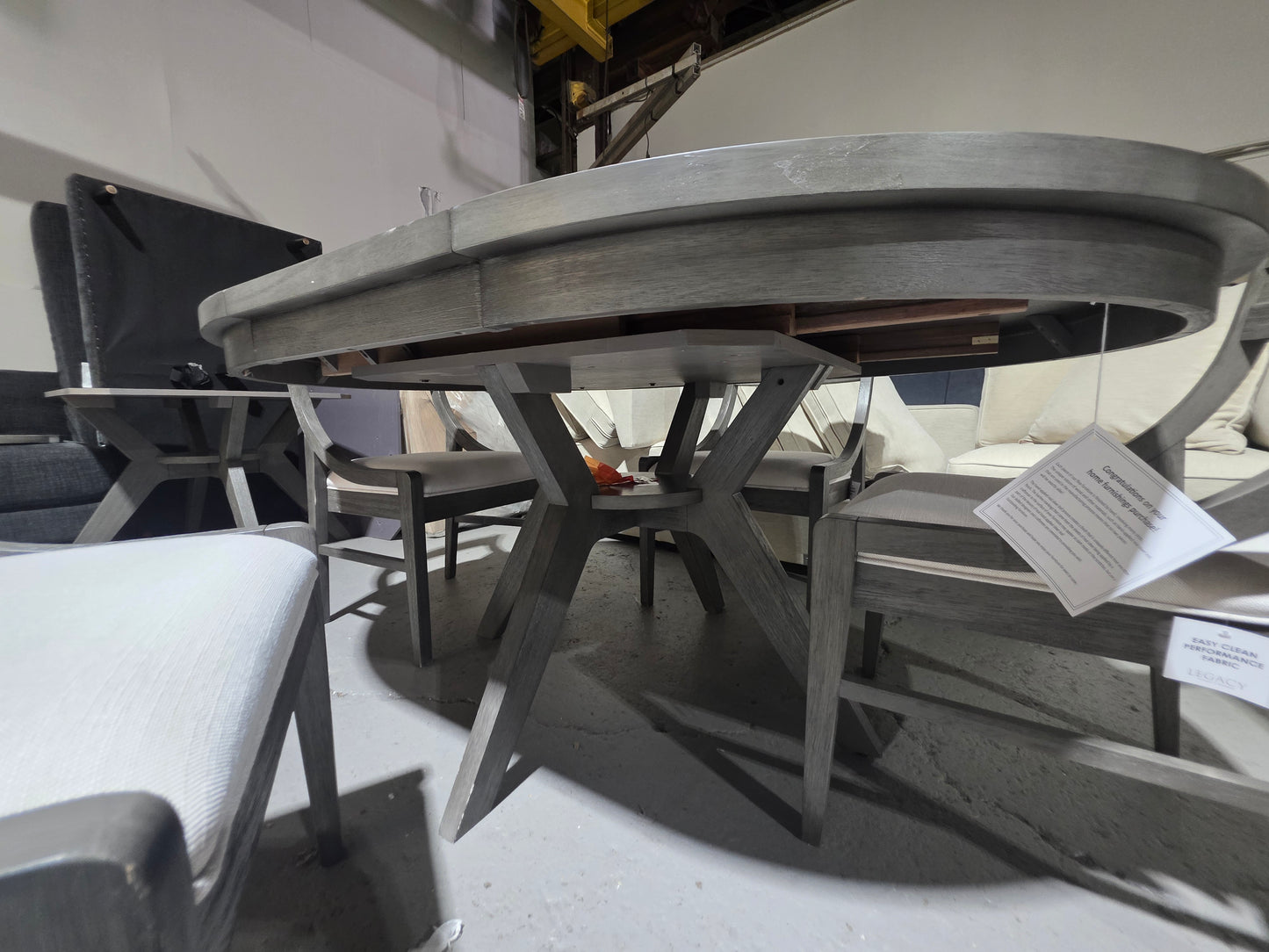 Greystone II 5-Pc. Dining Set (Round Table & 4 Chairs) Grey